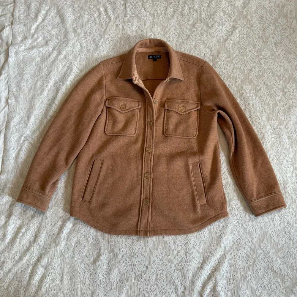 J. Crew wool blend camel Shacket - Picture 2 of 11